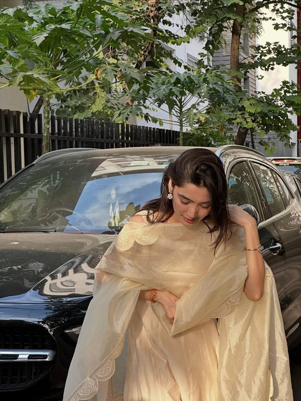 Whispers of Style: Walking in White Dress