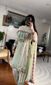 Elegant Floral Embroidered Ethnic Wear