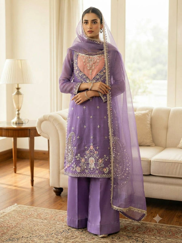 Premium Embroidered Salwar Suit With Dupatta