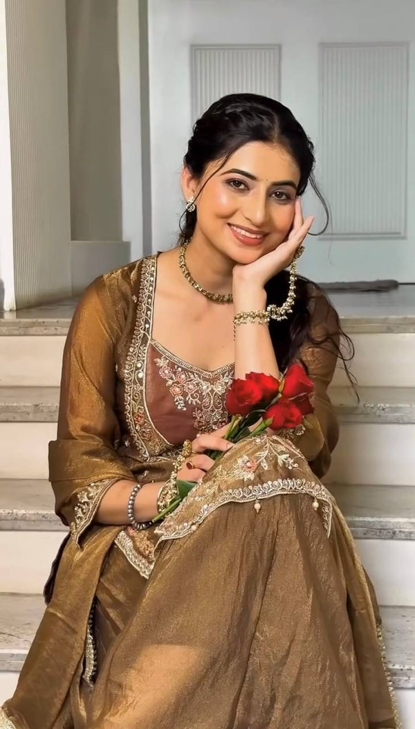 Premium Embroidered Salwar Suit With Dupatta