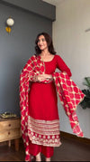 Essential Red Salwar Suit for Elegance