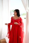 Designer Floor Length Anarkali Festive Wear Set