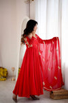 Designer Floor Length Anarkali Festive Wear Set