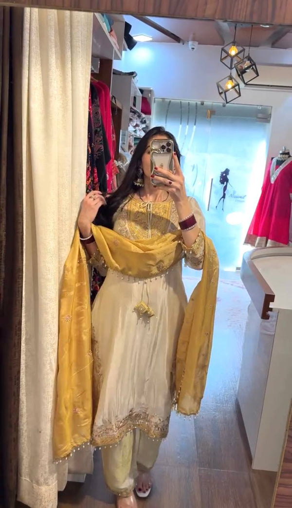 Premium Embroidered Traditional Pakistani Suit For Women