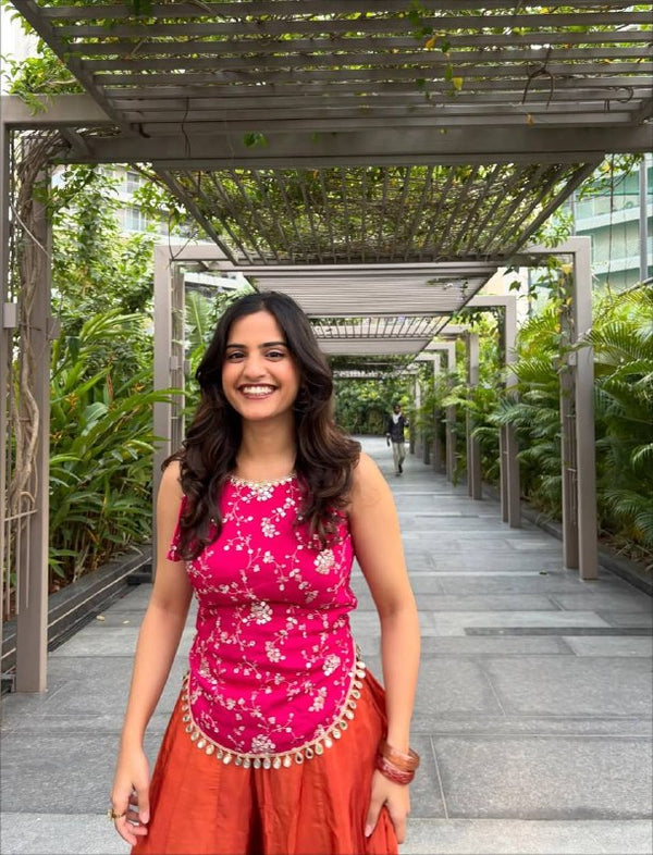 Capturing Joy in Vibrant Orange Attire