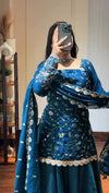 Capturing Moments in Elegant Blue Attire