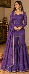 Lavish Purple Sharara Pair for Celebrations