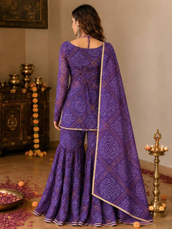 Lavish Purple Sharara Pair for Celebrations