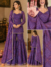 Lavish Purple Sharara Pair for Celebrations