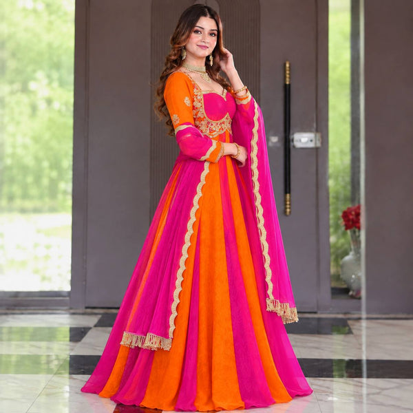 Elegant Duality of Colorful Dresses