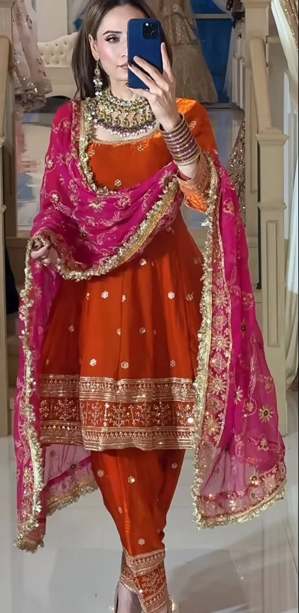 Glamorous Fusion: Celebrate in Stunning Attire