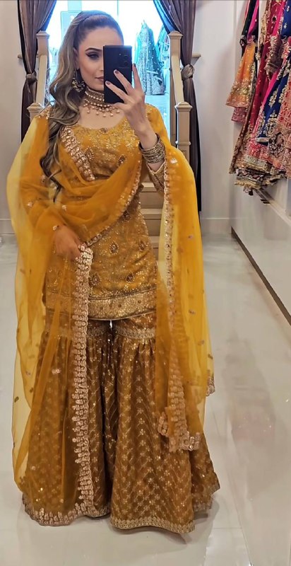 Golden Glow: A Woman's Poised Presence