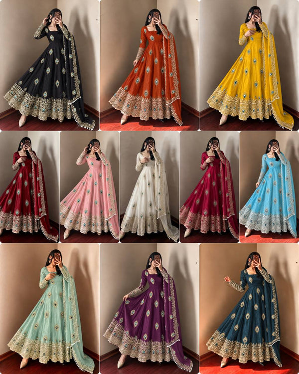 Colorful Indian Dresses Showcasing Embroidery Art