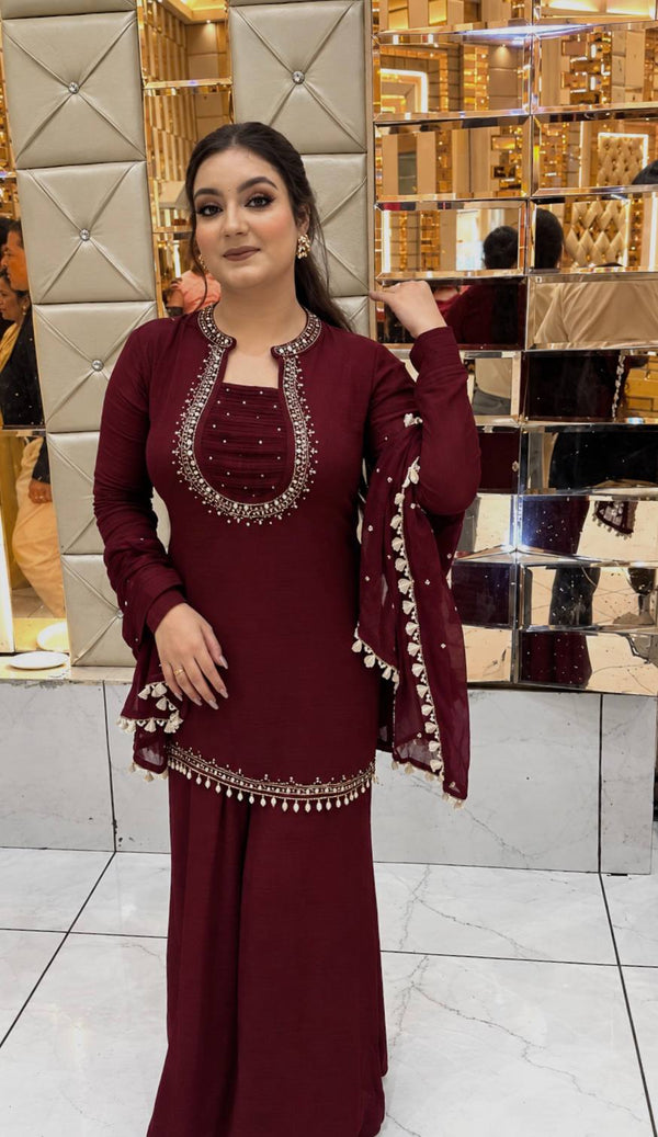 Artfully Crafted Suit with Matching Dupatta