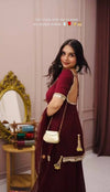 Timeless Beauty in Maroon Dress