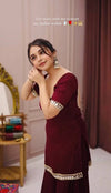 Timeless Beauty in Maroon Dress