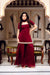 Timeless Beauty in Maroon Dress