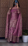 Glam Vibe Stylish Sharara Outfit With Dupatta