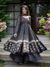 Elegant Dark Grey Anarkali Suit for Women