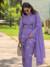 Elegance in Purple with Coffee Delight