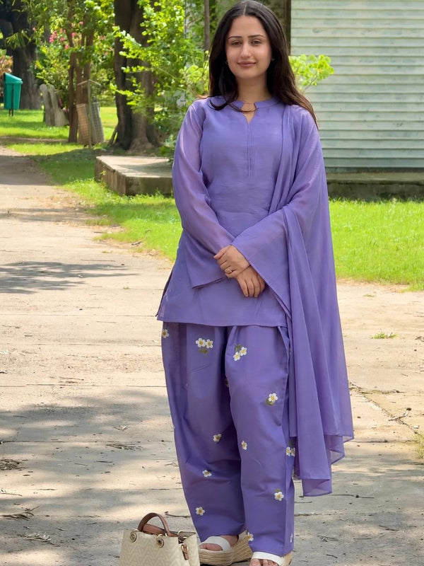 Elegance in Purple with Coffee Delight