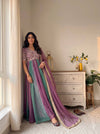 Elegant Woman in Striking Dress Pose