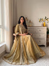 Elegant Woman in Striking Dress Pose