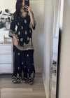 Midnight Charm: Exquisite Black Lehenga Ensemble