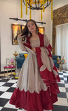 Elegant Woman in Striking Dress Pose