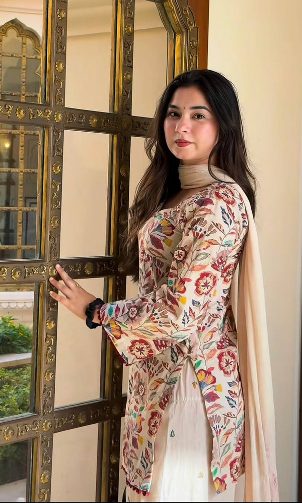 Designer Floral Festive Wear Suit Set