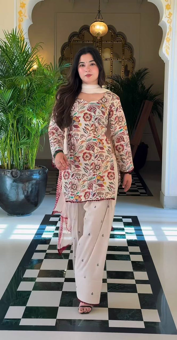 Designer Floral Festive Wear Suit Set
