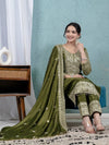 Intricately Embroidered Formal Suit with Matching Dupatta Set