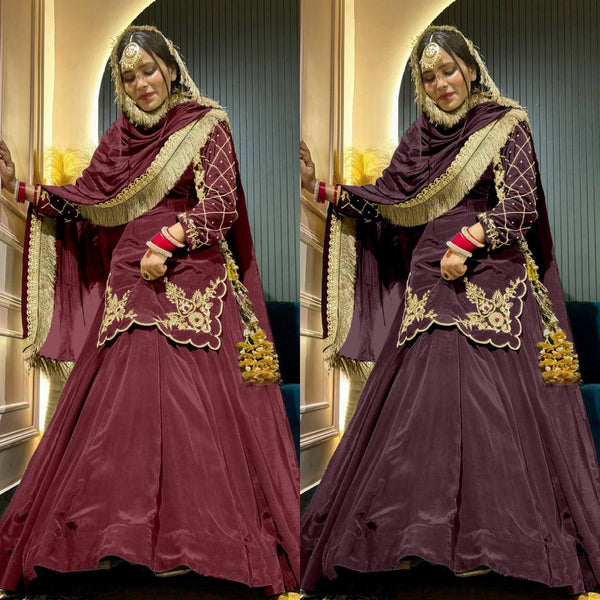 Regal Zari and Stone Embellished Hand work