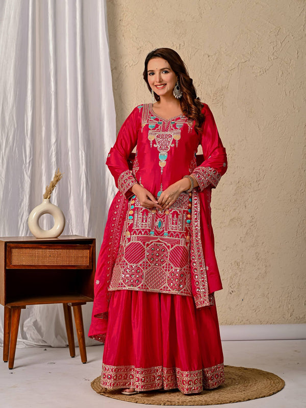 Empowering Elegance in Bold Red Attire