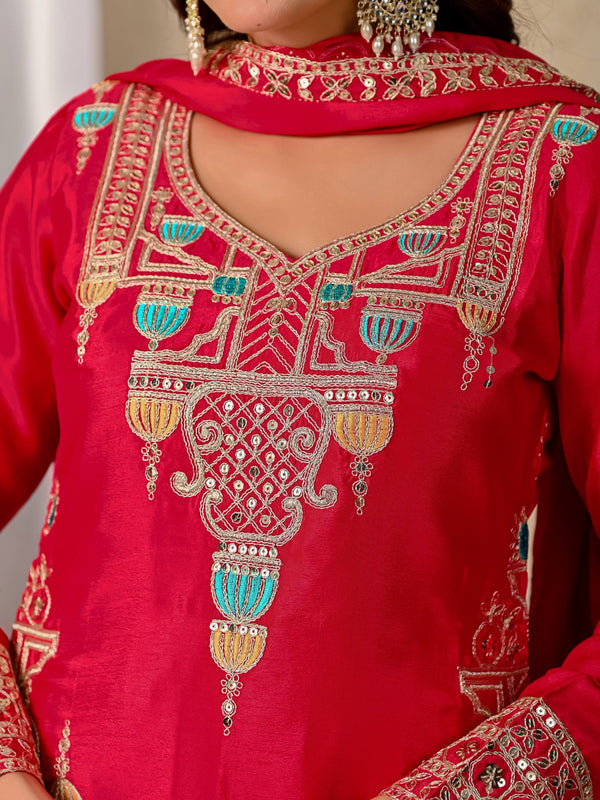 Empowering Elegance in Bold Red Attire