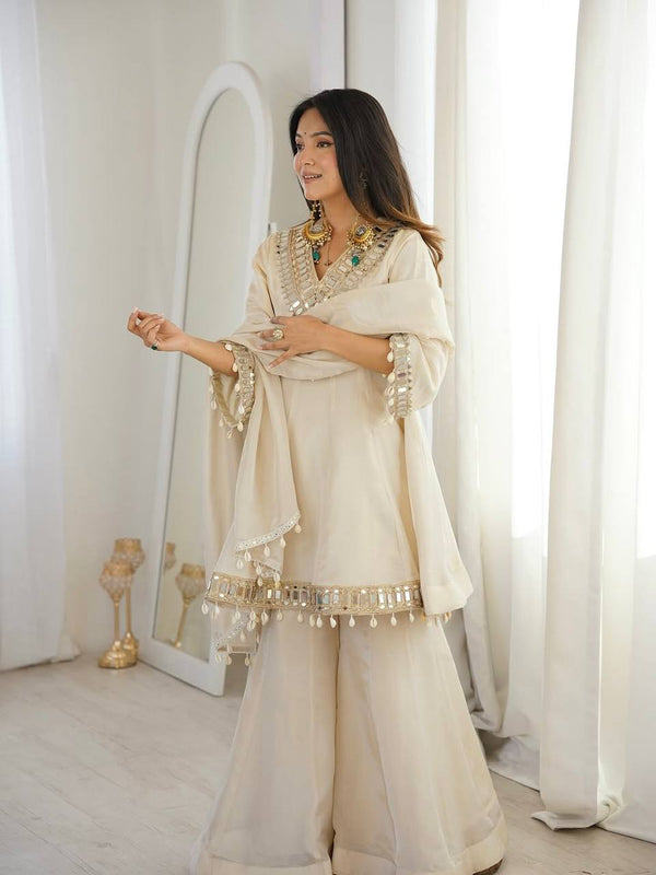 Elegance in White: A Timeless Pose