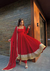 Glamorous Red Ensemble for Festive Occasions