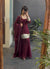 Maroon Garara Suit Heavy Star Georgette Silk Embroidery Work Sharara Suit