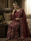 Radiant Rose Embroidered Ethnic Ensemble