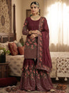 Radiant Rose Embroidered Ethnic Ensemble