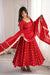 Elegant Red Anarkali Dress with Dupatta