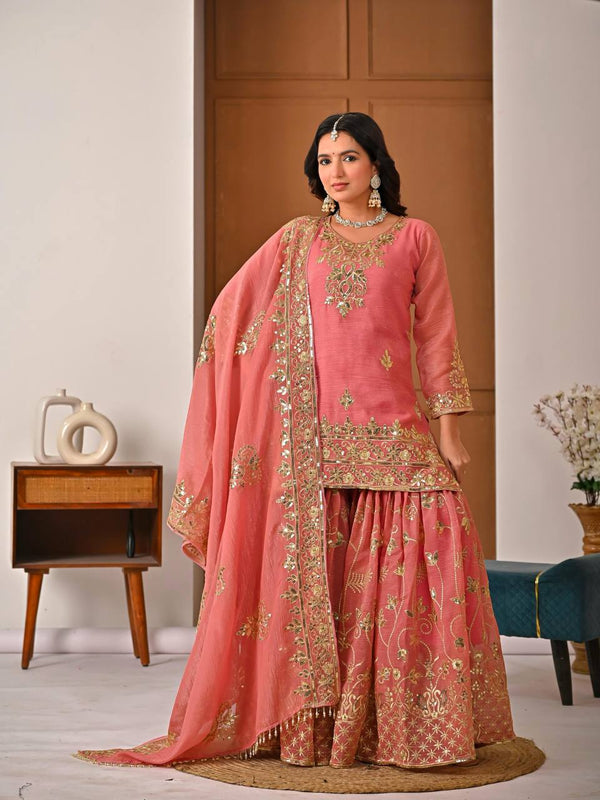 Elegant Blush Ensemble for Special Occasions