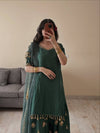 Elegant Green Festive Wear Suit Set