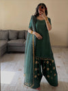 Elegant Green Festive Wear Suit Set