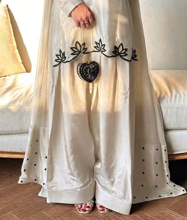 Graceful Attire with Floral Embellishments