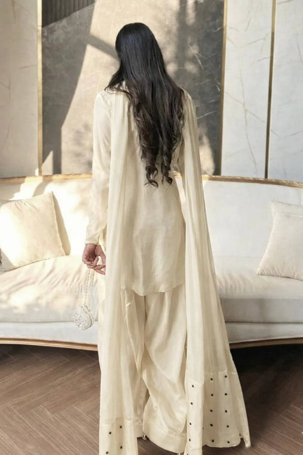 Graceful Attire with Floral Embellishments