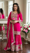 Radiant Elegance: Pink Ethnic Attire