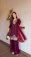Majestic Maroon Attire Glamour in Garnet