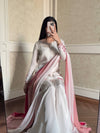 Graceful Style with Pink Shawl Ensemble