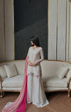 Graceful Style with Pink Shawl Ensemble